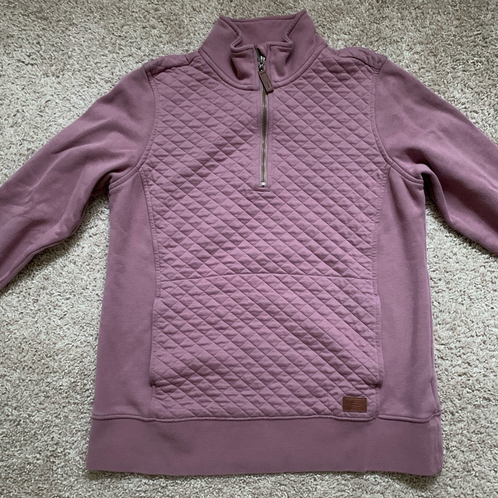 EUC LL Bean Quilted Quarter Zip